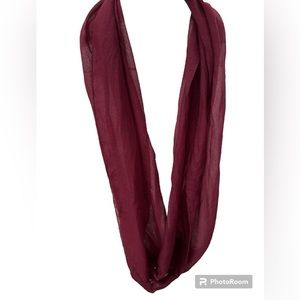 Maroon scarf for women infinity style scarf